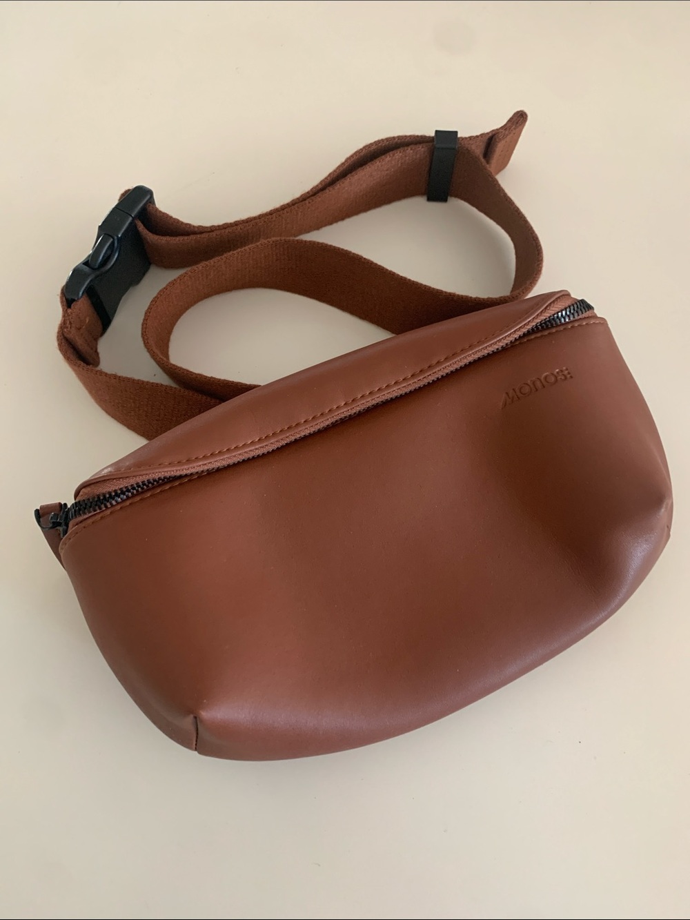 Monos Vegan Leather Belt Bag Chestnut